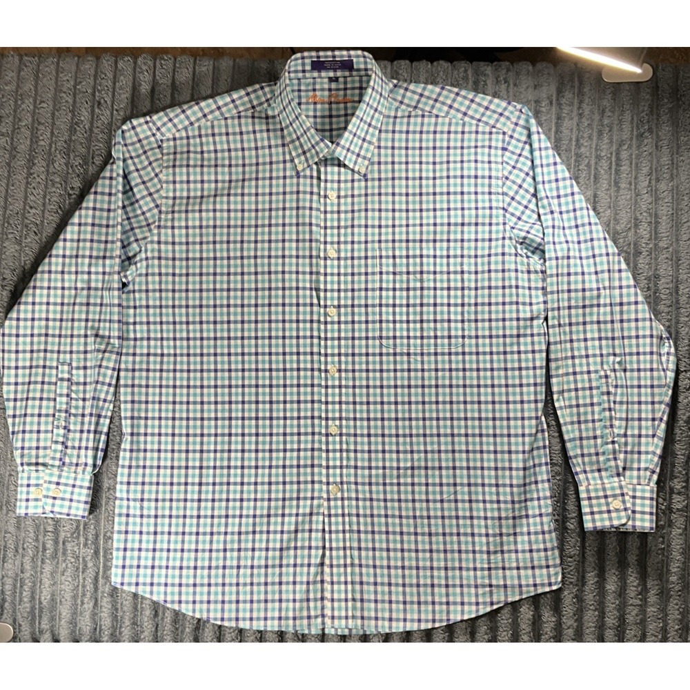 Alan Flusser Men's Long Sleeve Button Up Shirt Size XL 100% Cotton